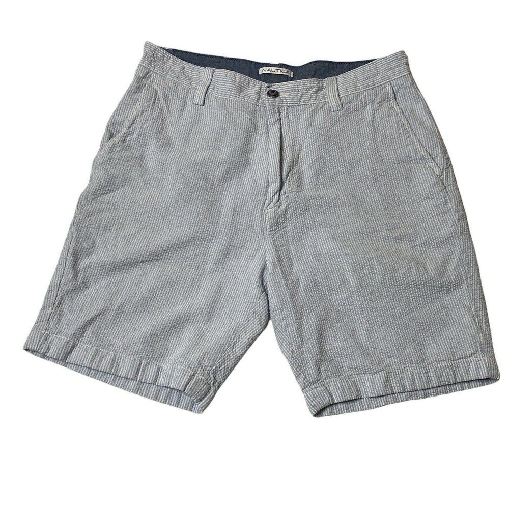 Nautica SZ 30 Mens Seersucker Shorts